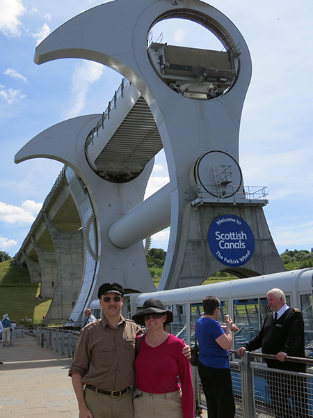 Ed & Michelle in Scotland at the Falkirk Wheel